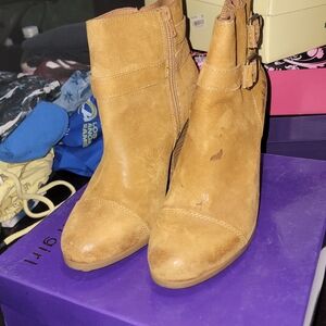 Lucky Brand Light Brown Ankle Booties